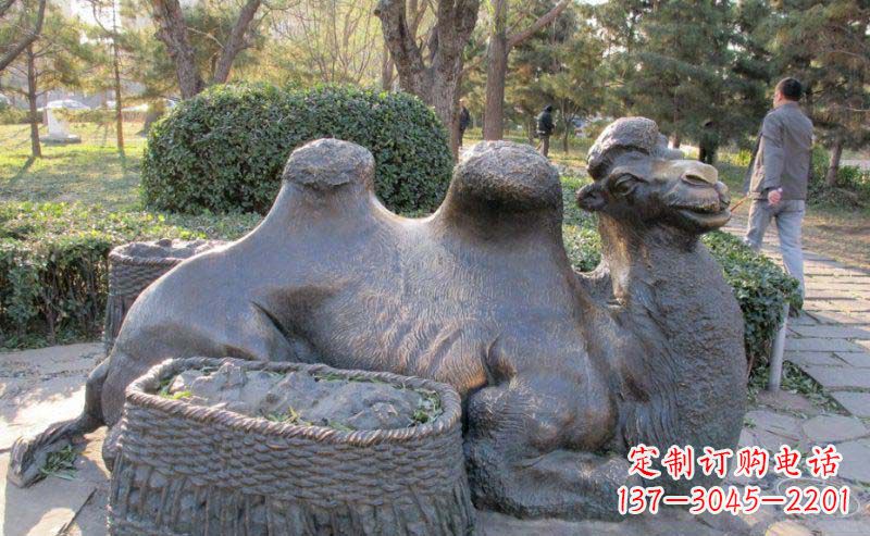 贵州公园骆驼动物铜雕