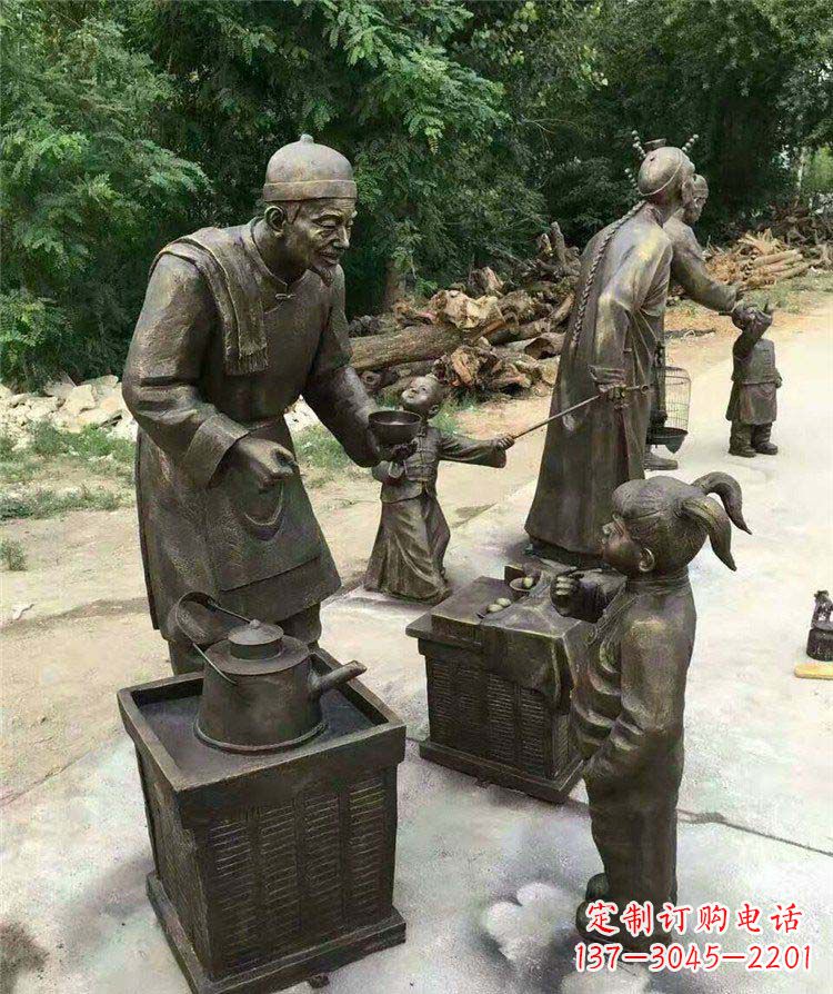 贵州精美可爱的小女孩铜雕