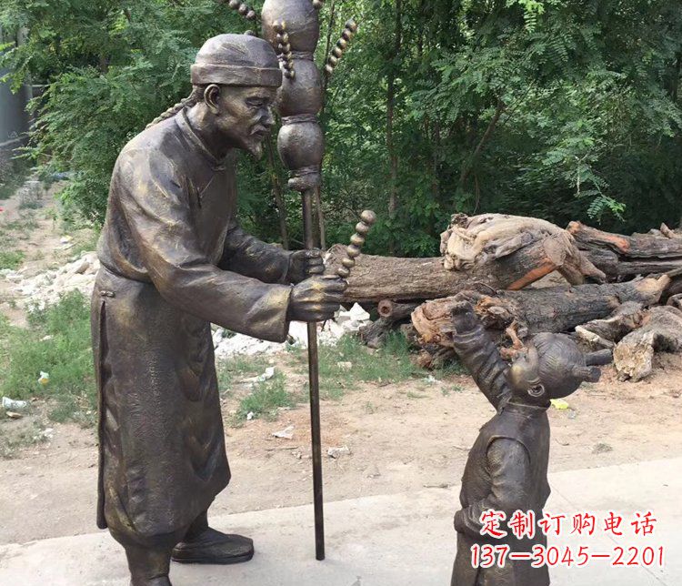 贵州温馨传情,情意绵绵——铜质葫芦雕塑