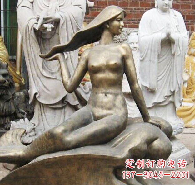 贵州精美铜质美人鱼雕塑