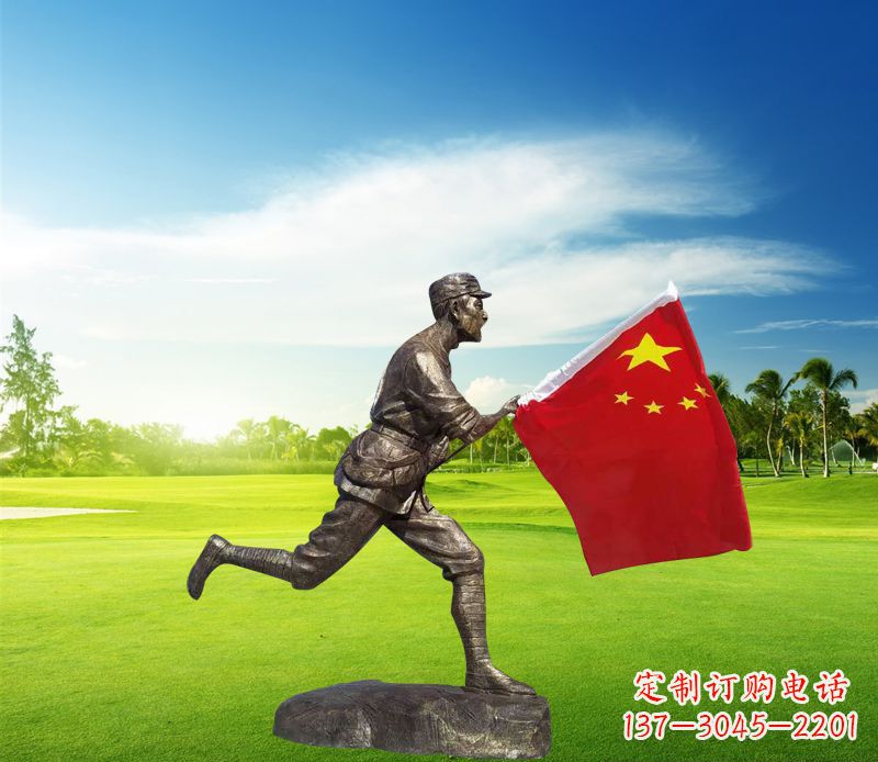 贵州精美国旗铜雕