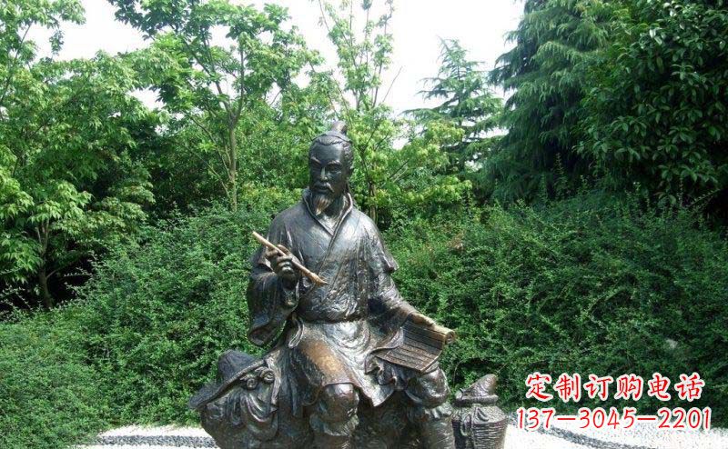 贵州传统风情渔翁铜雕