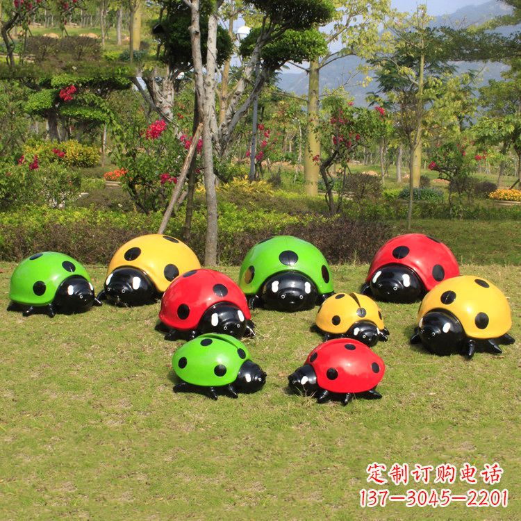 贵州公园七星瓢虫-园林幼儿园动物雕塑摆件