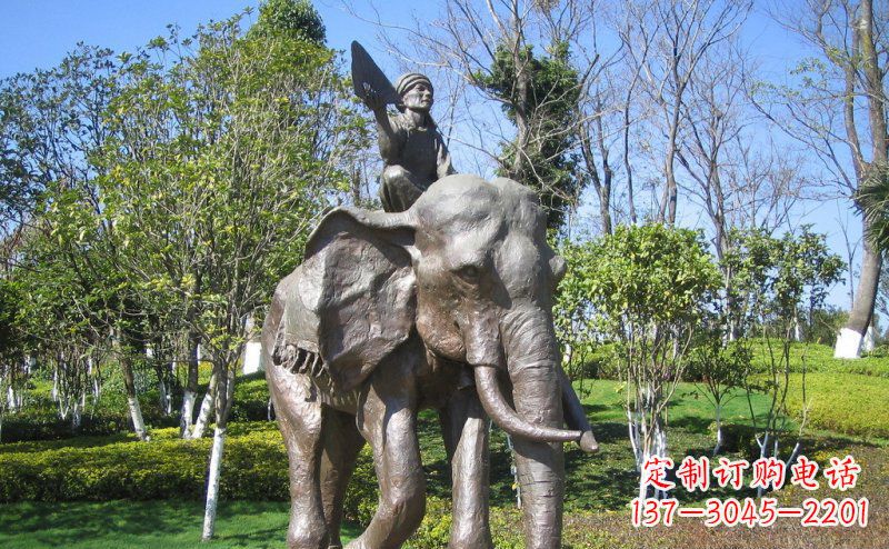 贵州 令人惊叹的大象铜雕塑