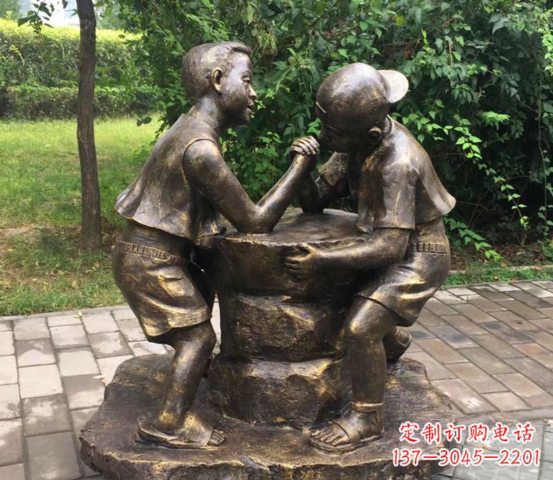贵州童心盎然儿童铜雕