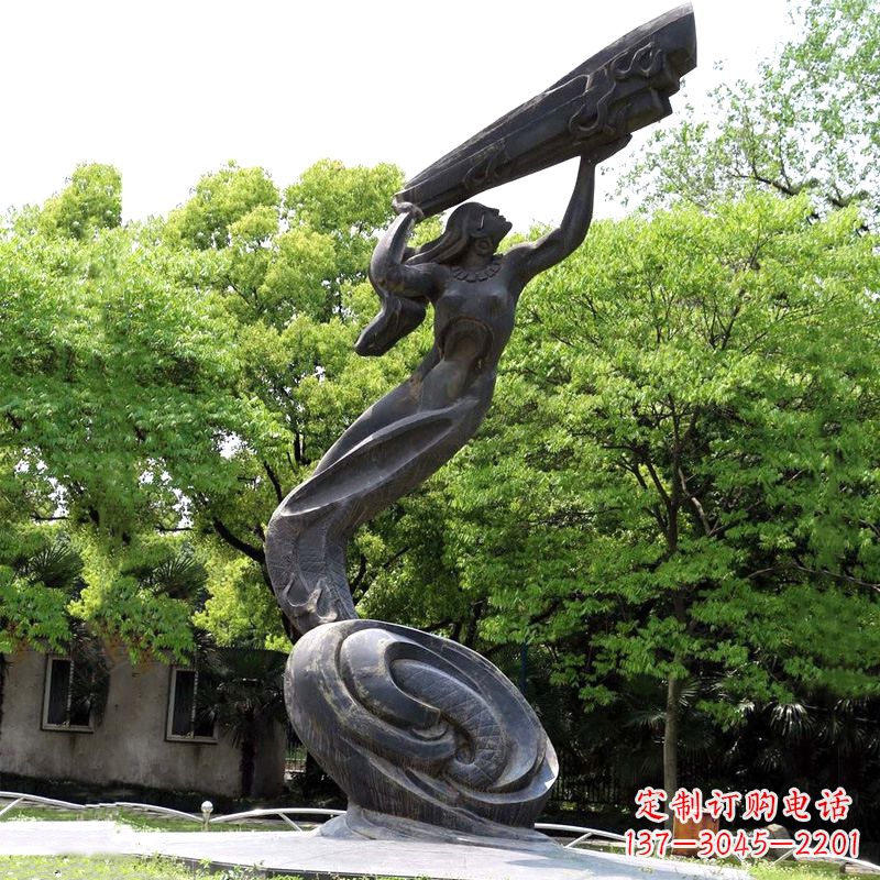 贵州精致精美的女娲补天雕塑