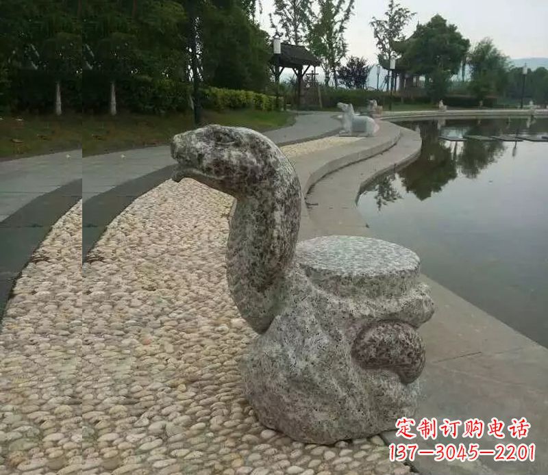 贵州中领雕塑-十二生肖蛇石雕