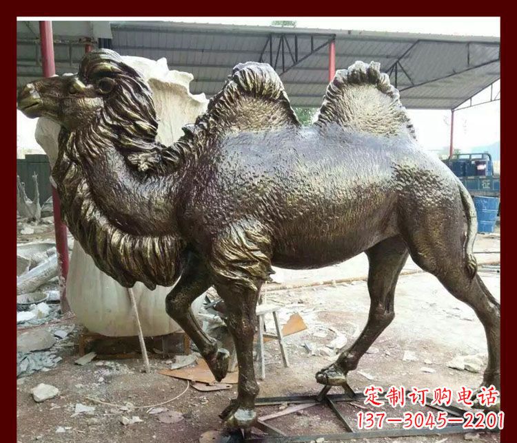 贵州双峰骆驼铜雕塑,精美绝伦