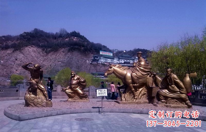 贵州精美铜雕唐僧师徒小品