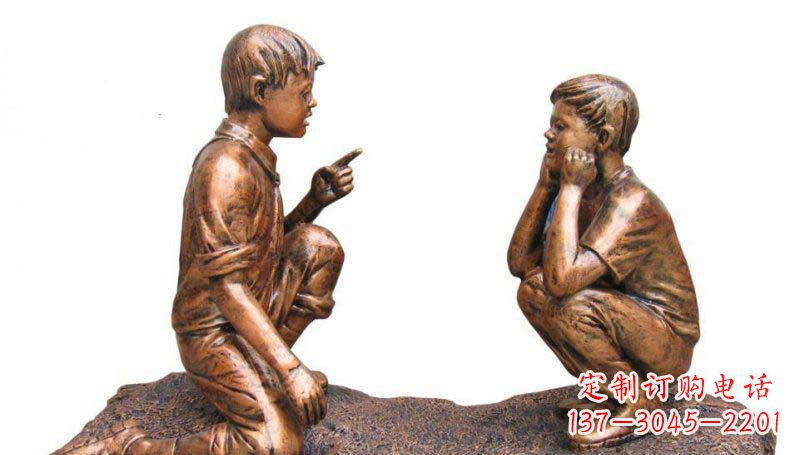 贵州专业定制小品铜雕-尊贵的雕塑男孩