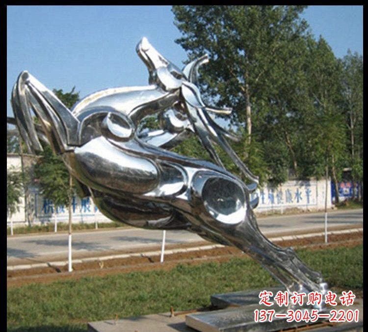 贵州梅花鹿不锈钢雕塑新美的精美装饰
