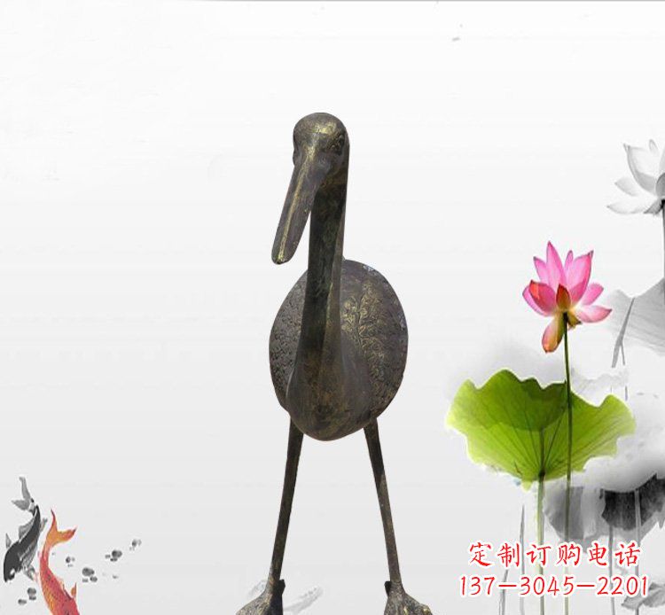 贵州高品质铜制仙鹤雕塑