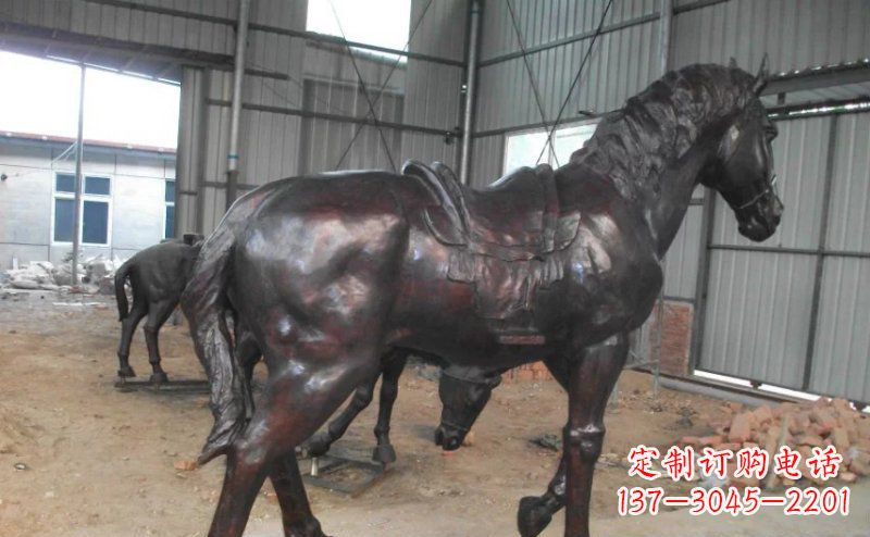 贵州公园铜马动物铜雕