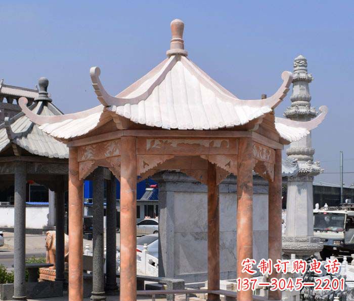 贵州中领雕塑设计凉亭雕塑,清新简约添美感