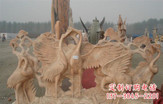 贵州精美仙鹤雕塑