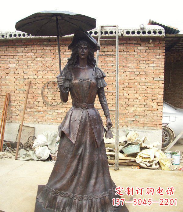 贵州公园西洋美女人物铜雕