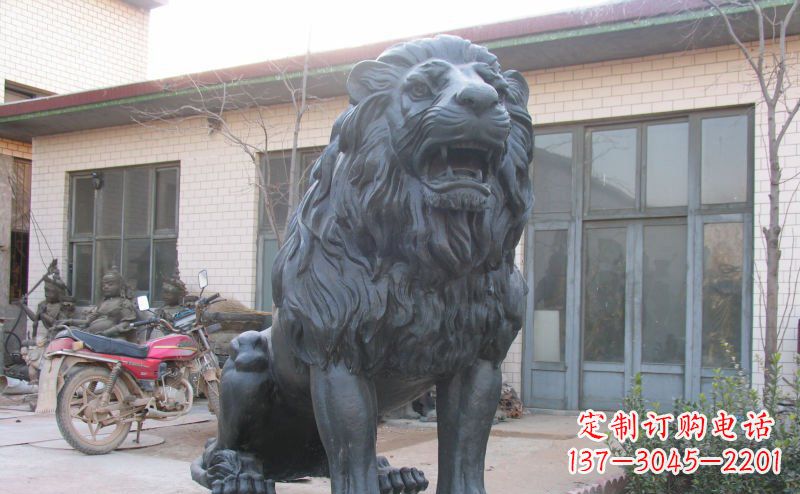 贵州浓情西洋之王——公园外观狮子铜雕