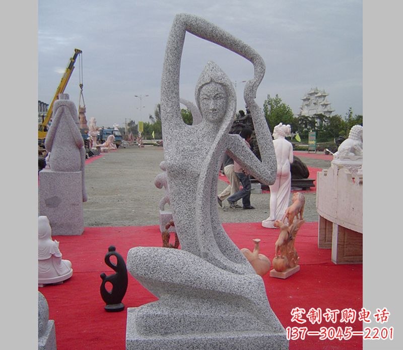 贵州中领雕塑定制精美瑜伽美女雕塑