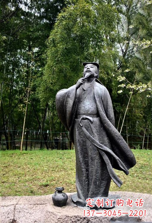 贵州诞生于中国古代传奇的雕塑——王羲之铸铜雕塑