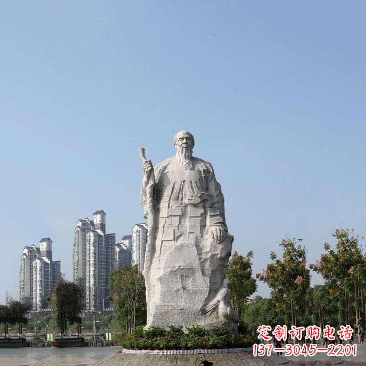 贵州具有历史意义的画家齐白石汉白玉雕像