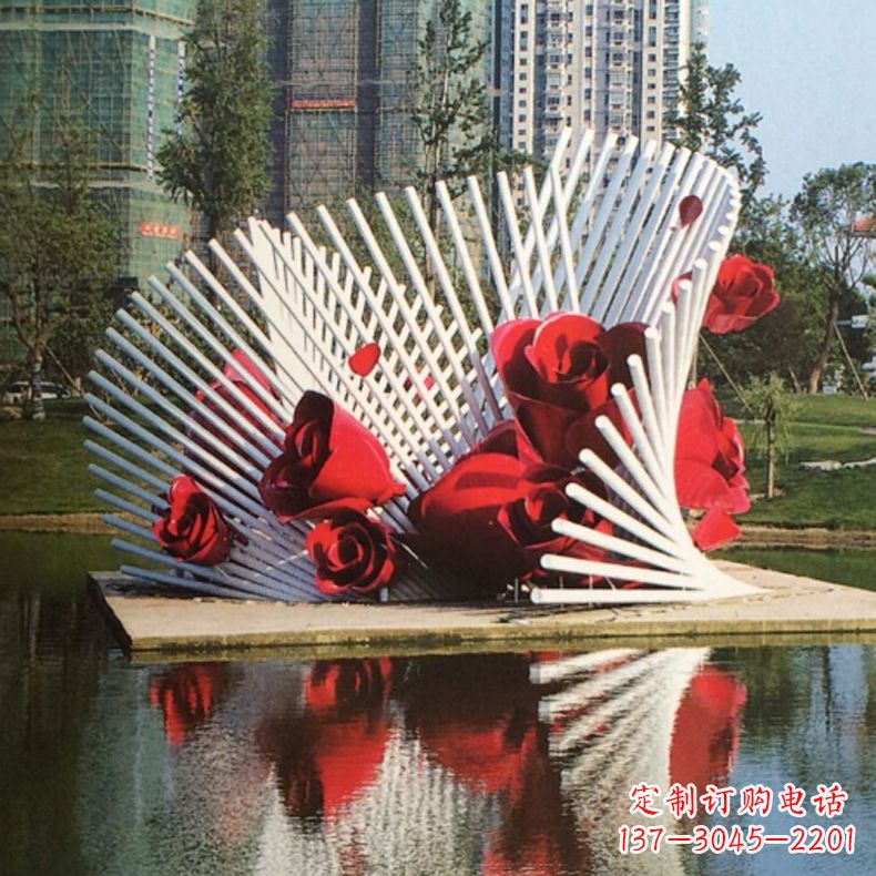 贵州玫瑰之美,不锈钢艺术雕塑