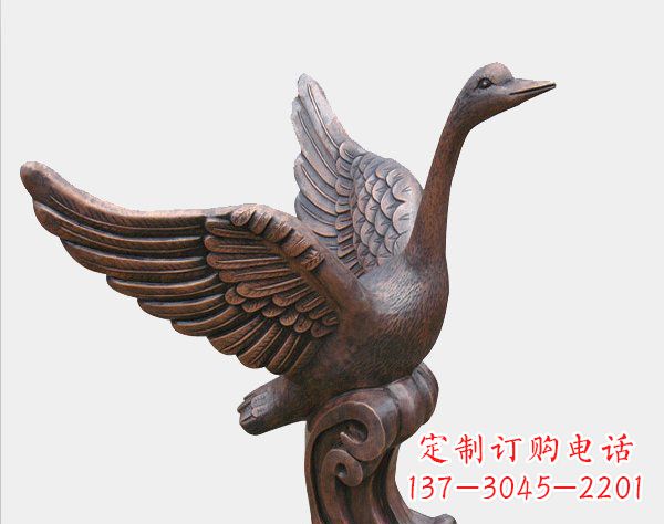 贵州中领雕塑铸造完美的天鹅铜雕