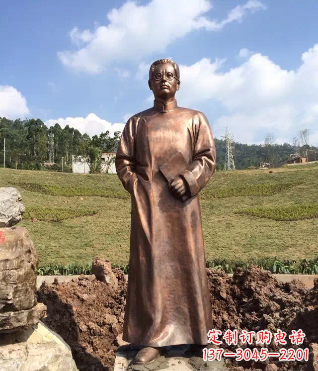 贵州陶行知雕塑珍贵的纪念收藏品