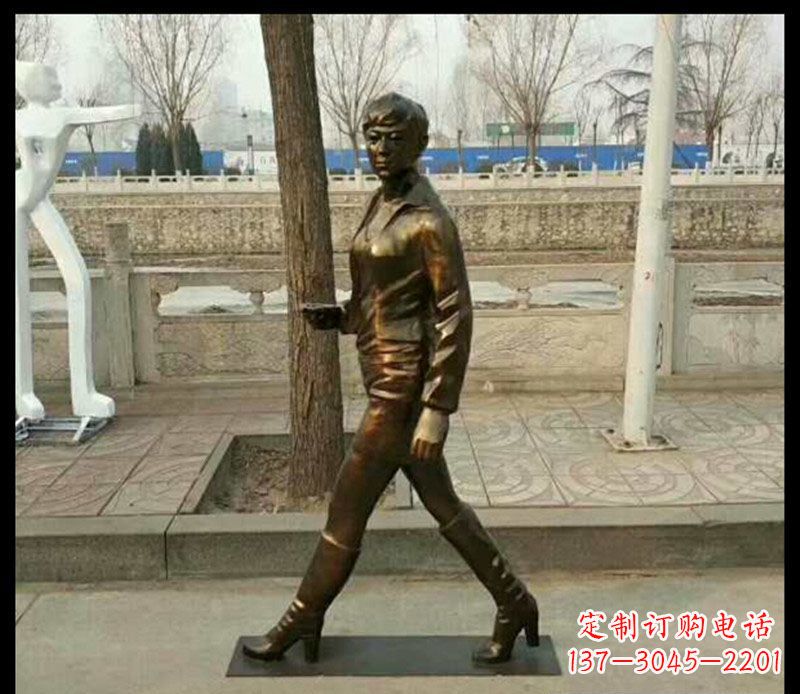 贵州中领雕塑为您打造优雅铜女孩雕像