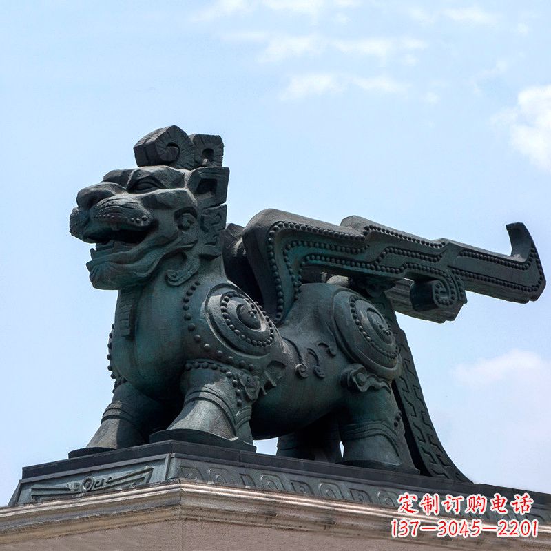 贵州中领雕塑-铜制獬豸雕塑