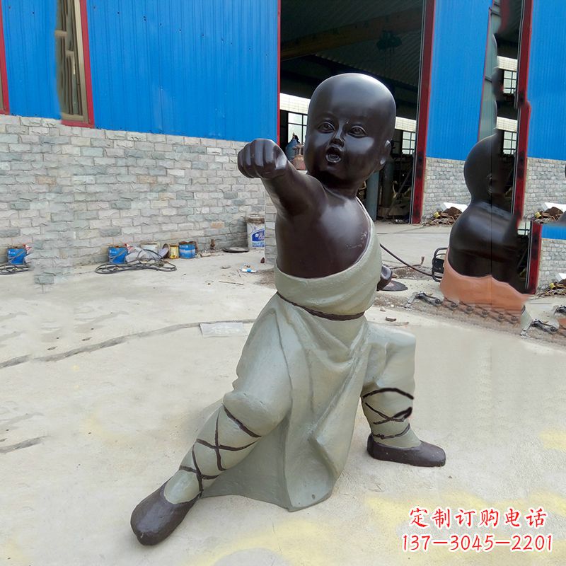贵州功夫和尚铜雕塑