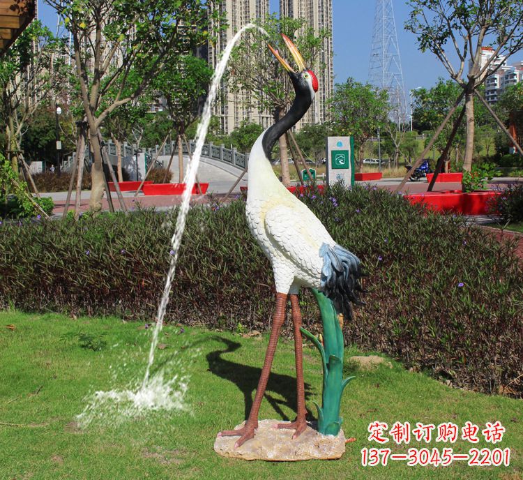 贵州精美雕塑仿真仙鹤动物雕塑