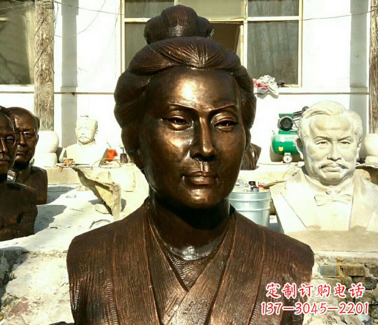 贵州传承经典,精美雕塑李清照胸像铜雕