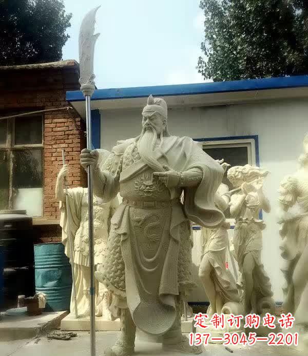 贵州中领雕塑古代关公石雕