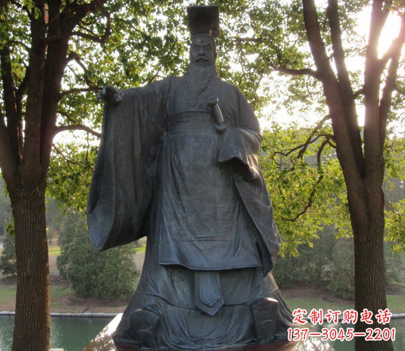 贵州古代皇帝刘邦铜雕