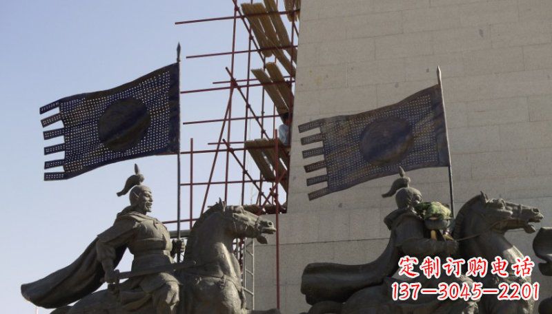 贵州古代将军景区铜雕