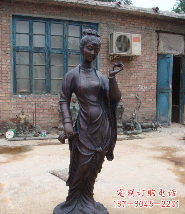 贵州古代美女公园人物铜雕