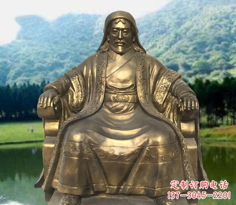 贵州中领雕塑致敬成吉思汗铜雕