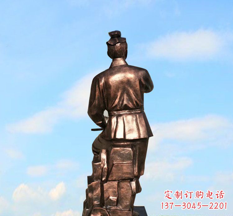 贵州古代名人鲁班铜雕 (2)