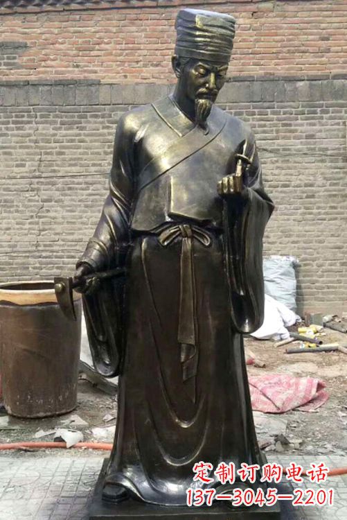 贵州中国古典名医李时珍铜雕塑