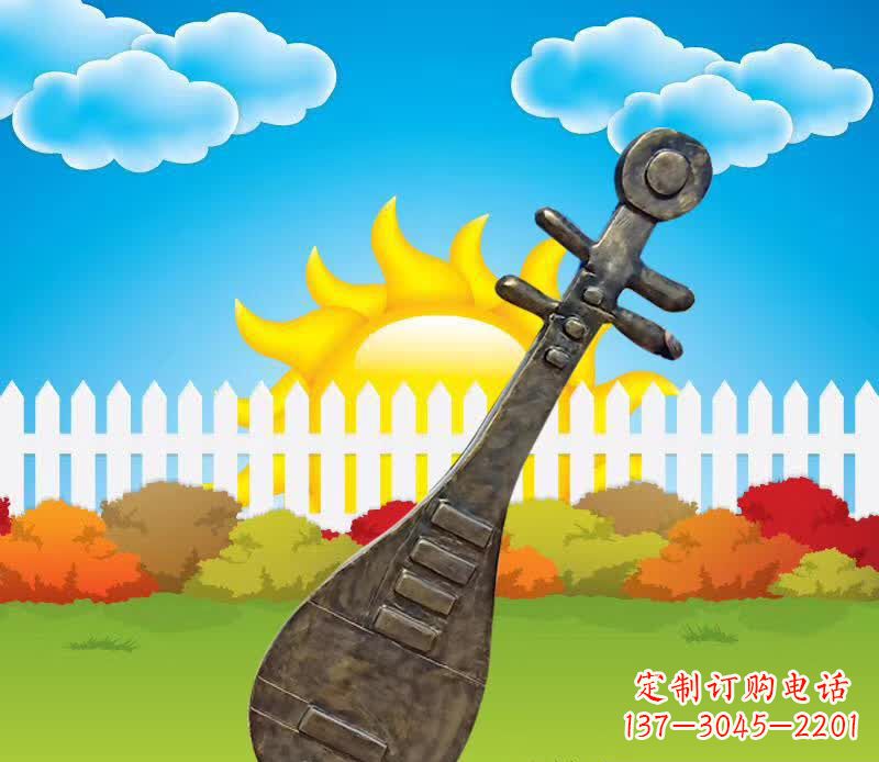 贵州古代琵琶广场乐器铜雕