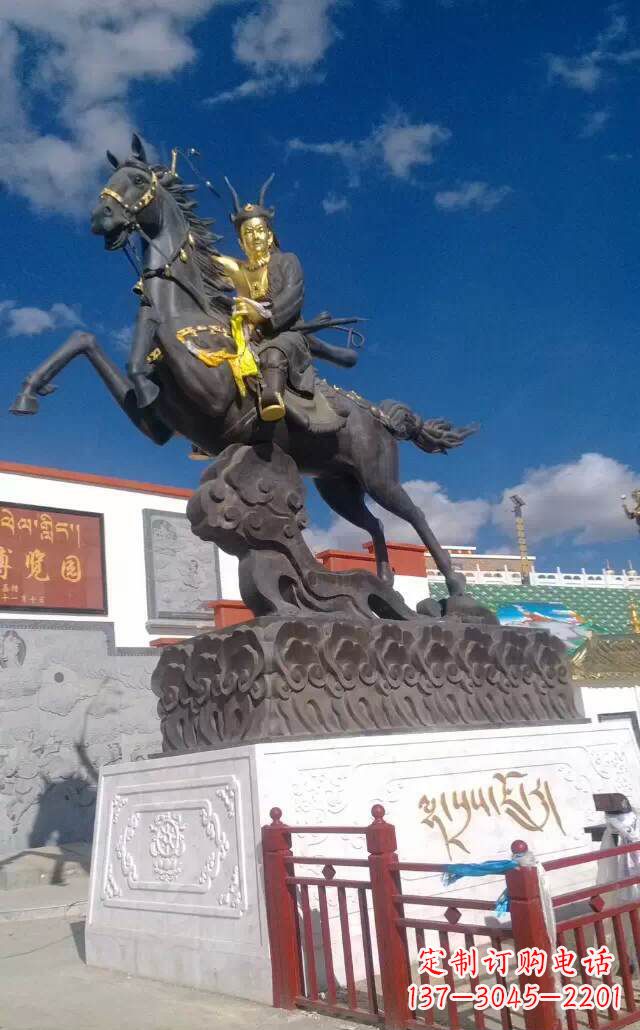 贵州古代骑马人物雕塑