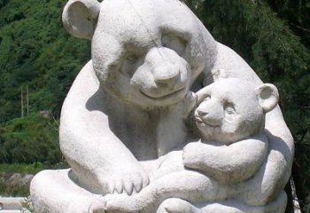 贵州公园装饰熊猫石雕