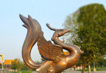 贵州纯铜铸造的四灵之朱雀雕塑
