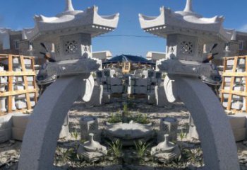 贵州精美大理石镂空石灯雕塑