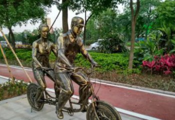 贵州集休闲、健身、艺术於一体的自行车雕塑