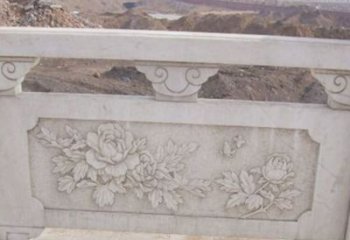贵州牡丹花浮雕石栏板景观雕塑
