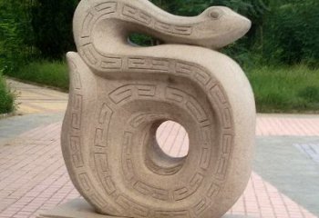 贵州砂岩动物蛇雕塑