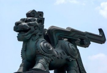 贵州中领雕塑-铜制獬豸雕塑