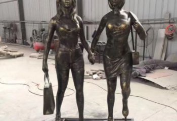 贵州铜雕女人唤醒美好回忆