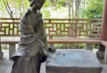 贵州艺术精灵西施下棋情景雕塑